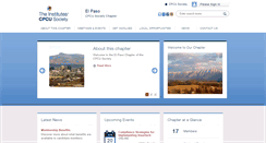 Desktop Screenshot of elpaso.cpcusociety.org